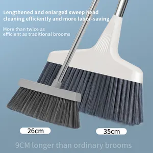 Thick Upgrade Version Extended Soft Bristle Lengthened And Enlarged Sweep Head Dustpan And Brush Set