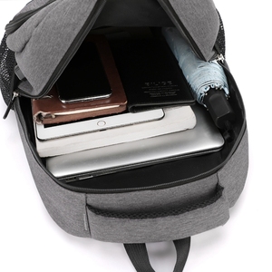Estilo coreano personalizable oem barato impermeable rígido gris paquete de la Universidad de ocio de cargador usb de viaje mochila para los hombres - Product Image 6