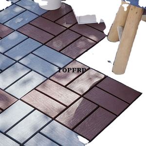 Plancher en plastique de grain de bois de patio d'arrière-cour d'épissure rapide imperméable de pp - Product Image 4