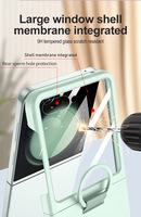 Coque originale en silicone pour Samsung Z Flip 7 Flip 5 6 Ring Holder Hard Cover avec protecteur d'écran intégré