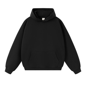 Alta calidad Stringless Hoodie <span class=keywords><strong>Pullover</strong></span> Thick France Terry Oversize Loose 100% Cotton Hoodie <span class=keywords><strong>Plus</strong></span> <span class=keywords><strong>Size</strong></span> High Street Sudaderas con capucha para hombres - Product Image 2