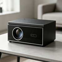 HTPNEO Nouveau projecteur intelligent LED LCD A80, 600 ANSI Lumens, haut-parleurs intégrés, prend en charge la 4K, Android, home cinéma, entreprise