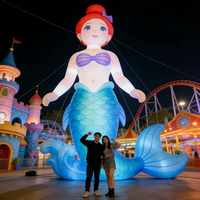 Sirène géante gonflable personnalisée et colorée pour la décoration des centres commerciaux