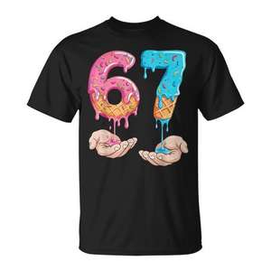 Camiseta Six Seven 67 Meme Ice Cream Drip - Product Image 1