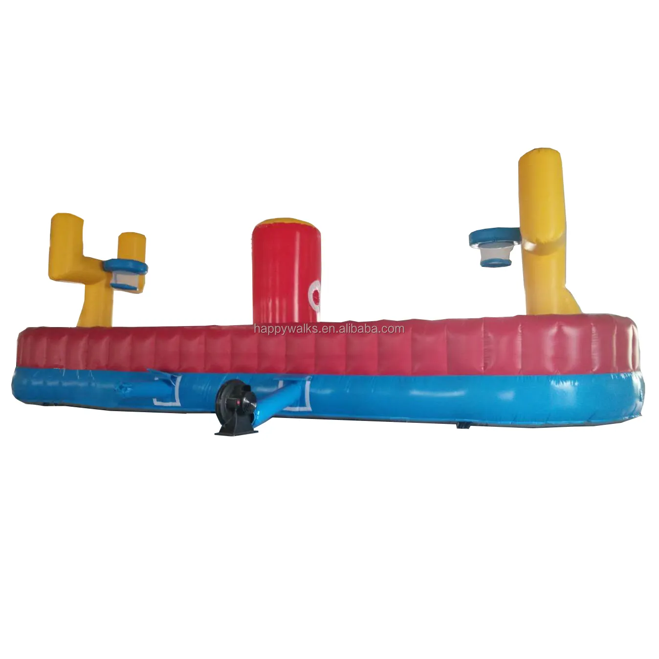 Interactive Inflatable Game Inflatable Bungee Run With Basketball Hoop For Children