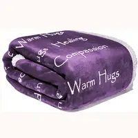 Toptan özelleştirilmiş lüks sıcak yumuşak özel baskı polar battaniye mektup kadife thorw battaniye