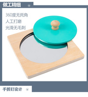 COMMIKI OEM Conception personnalisée Jouets Montessori en bois pour bébés, aides pédagogiques à miroir, jouets sensoriels, jeu de correspondance de formes, planche de préhension STEM, puzzle