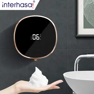 OEM ev otomatik indüksiyon 300ml USB şarj edilebilir duvar otomatik sabunluk köpük akıllı el ücretsiz fotoselli banyo için
