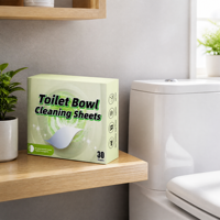 Tablet Pembersih Toilet Ramah Lingkungan Sekali Pakai yang Dapat Disesuaikan OEM, Lembaran Pembersih Toilet Otomatis, Irisan Pembersih yang Larut