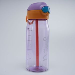 Gobelet à eau portable pratique et mignon pour l'été avec paille anti-fuite pour hommes, femmes, étudiants, enfants, simple et transparent - Product Image 6