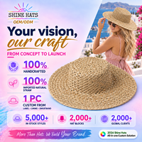 Chapeaux de paille pour femmes 2027, logo personnalisé, large bord, faits à la main, style sombrero, chapeau de marin, vente en gros, chapeau de soleil d'été pour la plage