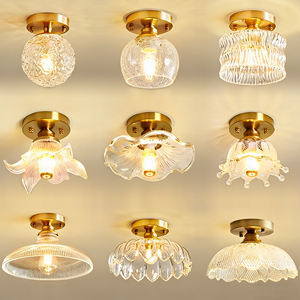 Diseño de cobre Decoración del hogar Luz de techo de lujo Post-moderno Múltiples estilos Puro para interiores Luces de pasillo de metal dorado - Product Image 2