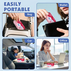 Bebê Limpeza Mão Boca Ultra Mini <span class=keywords><strong>Wet</strong></span> <span class=keywords><strong>Wipes</strong></span> Pack Portátil Camping Viagem Mini Tecido Molhado - Product Image 3