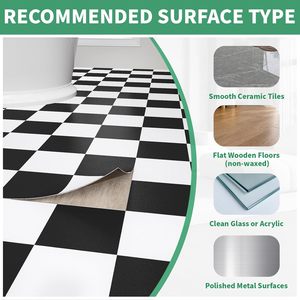 Papel Tapiz Autoadhesivo de Vinilo para Piso de Garaje, Diseño 3D en Blanco y Negro, Rollo de Vinilo Impermeable para Piso de Cocina, Adhesivo para Piso de PVC - Product Image 2