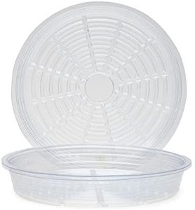 Set di 5 Vassoi Raccogligocce Rotondi in PVC Trasparente da 30 cm per Vasi da Giardino e Decorazioni Interne - Product Image 1