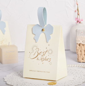 Caja de Dulces para Boda con Lazo de Mano DAMAI, para Regalos de Invitados, Eventos Nupciales, Celebraciones de Compromiso, Caja de Papel Decorativa Premium - Product Image 3