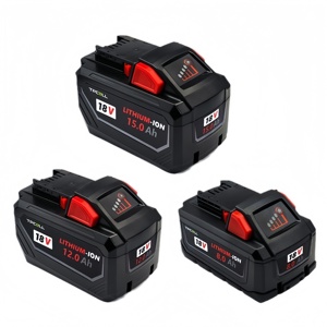 Batería de Repuesto de Alta Calidad para Herramientas <span class=keywords><strong>Milwaukee</strong></span> de 18V con Diferentes Capacidades y Celdas - Product Image 1