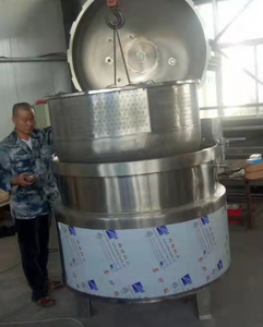 Olla de cocina comercial grande de acero inoxidable para albóndigas de arroz, panadería y planta de condimentos con motor como componente central - Product Image 2