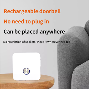 กระดิ่งไร้สายแบบชาร์จไฟได้ระยะเวลาสแตนด์บายยาวนาน300เมตรตัวรับสัญญาณ1ตัว + เครื่องส่งสัญญาณ1ตัวสำหรับโรงแรมโรงเรียนโรงพยาบาลแบตเตอรี่ - Product Image 5