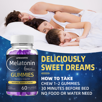 Gummies de mélatonine pour adultes avec vitamine D, magnésium et mélisse – Aide fonctionnelle au sommeil et à la relaxation – Marque privée, OEM, approvisionnement en gros