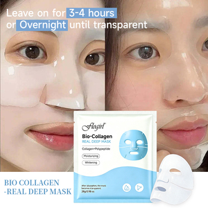 <span class=keywords><strong>Masque</strong></span> facial en feuille <span class=keywords><strong>de</strong></span> collagène fondant anti-âge bio personnalisé, à l'acide hyaluronique pour l'hydratation <span class=keywords><strong>de</strong></span> la peau - Product Image 1