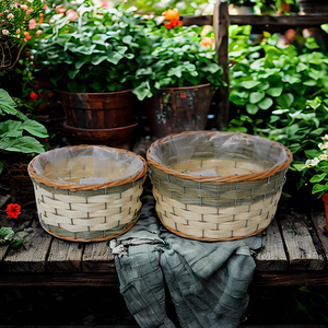 Cesto portaoggetti <span class=keywords><strong>in</strong></span> tessuto di salice fatto a mano Design vaso floreale cesto per piante di <span class=keywords><strong>vimini</strong></span> - Product Image 6