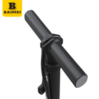 BAIMEI Steel Tube Bike Air Pump 140PSI Gauge Foldable Pedal Eco-Friendly Waterproof Lightweight Tire Pressure Monitoring Pump