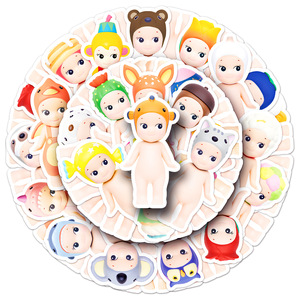 Hot Bán 50Pcs Dễ Thương Nắng Thiên Thần Kawaii Graffiti <span class=keywords><strong>Decal</strong></span> Dán Phẳng In Ấn Không Thấm Nước Đầy Màu Sắc Sáng Tạo Bao Bì Nhãn Mát Mẻ - Product Image 3