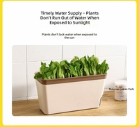 Pot de culture double couche pour légumes, grande capacité, pour balcon familial, idéal pour les personnes paresseuses, pot auto-arrosant