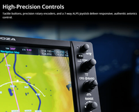 Panel de Instrumentos de Vuelo MOZA MGX1000, Pantalla IPS G1000 de 10.4 Pulgadas, Panel de Control de Simulador de Vuelo con USB DisplayLink para MSFS X Plane