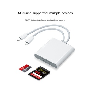 Lecteur de carte externe <span class=keywords><strong>USB</strong></span> Type-<span class=keywords><strong>C</strong></span> pour <span class=keywords><strong>Apple</strong></span>, convertisseur à deux fils pour cartes <span class=keywords><strong>SD</strong></span>, TF, et appareils photo - Product Image 2