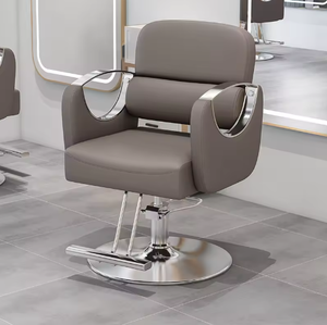 Nouveau fauteuil de barbier noir et or, pivotant, usage commercial, siège en cuir synthétique, pour salon de beauté. - Product Image 3