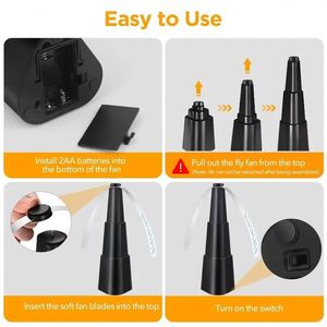 <b>Table</b> Top Wasp Repeller Fan Deterring Party Bbq Multi Function Fly Fans Indoor <b>Outdoor</b> Dinner Fly Spinner - Product Image 5
