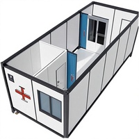 Maison modulaire préfabriquée en conteneur détachable à deux étages de 20 pieds avec panneaux sandwich pour bureau, clinique, hôpital, à vendre