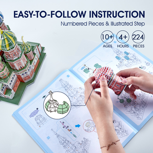 Nouveautés Cadeaux Jeu DIY Jouet Papier En Bois <span class=keywords><strong>Puzzle</strong></span> Ville Célèbre Bâtiment Modèle <span class=keywords><strong>3D</strong></span> <span class=keywords><strong>Puzzle</strong></span> Cathédrale Saint Basile Pour Enfants Cadeau - Product Image 6