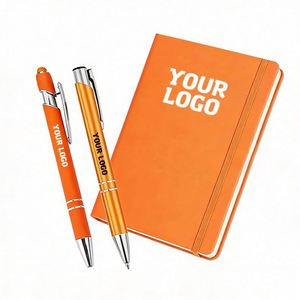 Carnet de notes en cuir PU A5 personnalisé avec logo, cadeau d'affaires haut de gamme, papier premium, embossage sur mesure - Product Image 1