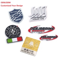 Emblème de voiture de luxe en plastique ABS chromé fait maison, logo 3D, taille personnalisable, réutilisable, auto-adhésif, vente en gros
