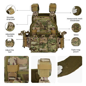 New Arrival 1000D Nylon Tactical Plate Carrier Laser Cut <b>Molle</b> System Quick Release Security Vest - Product Image 4