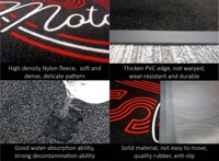 Tapis de porte avec logo personnalisé tapis de sol en caoutchouc antidérapant maison hôtel bureau extérieur tissé Style 3D lavable tapis de sol de bienvenue