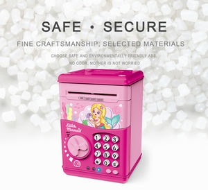 EPT 소녀 장난감 참신 어린이 안전 플라스틱 종이 돈 절약 상자 디지털 암호 전자 Atm 돼지 저금통 - Product Image 6