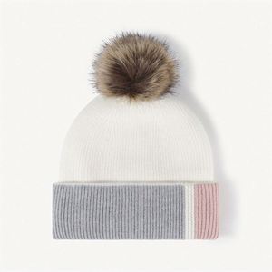 Bonnet tricoté épais et chaud pour femme, avec pompon, idéal pour l'automne et l'hiver, pour l'extérieur - Product Image 6