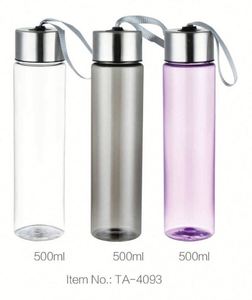Summer Sports Water Bottleportable Leak-Proof Drinkwarefood Safe <b>Plastic</b> Bottleoutdoor Camping Bottlestraw Cap Handheld Bottle - Product Image 1