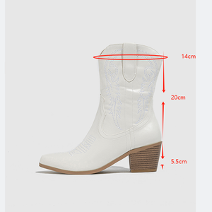 Botas Cortas Bordadas de Moda Occidental Tallas Grandes 35-43, Disponibles en Stock, Venta Caliente 2024 - Product Image 6