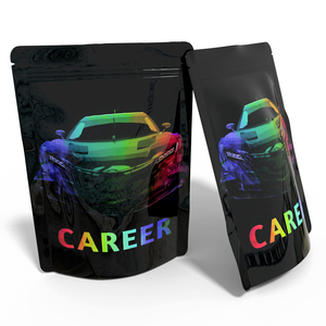 Sacchetto Biodegradabile in PVC Trasparente Riutilizzabile con Chiusura a Zip e Logo Personalizzato, Confezione Speciale a Forma di Bottiglia in Mylar - Product Image 1