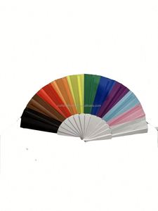 High Quality Traditional Rainbow Bridal Hand Fan Carved Music and Promotion Style for Halloween Souvenir - Product Image 5