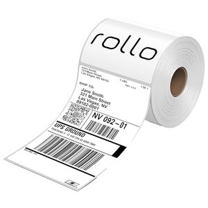 A6 4x6 Self-Adhesive Thermal Shipping Labels 500pcs Waterproof White Waybill Stickers Permanent Stack for Packaging Logistics - Product Image 1