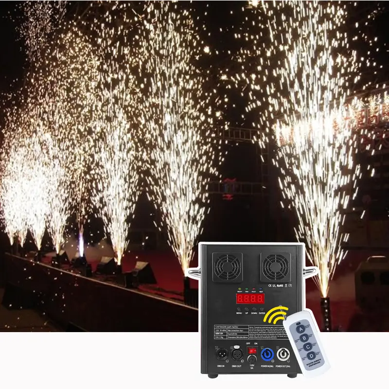 Outdoor 600W Cold Sparkler DMX Fireworks Effect Machine Stage Performance Theater Flame Thrower Equipment