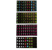 Tuiles de Mahjong Américaines de Style Zen Oriental Créatif - Motifs Plume de Cygne/Enveloppe/Fleur