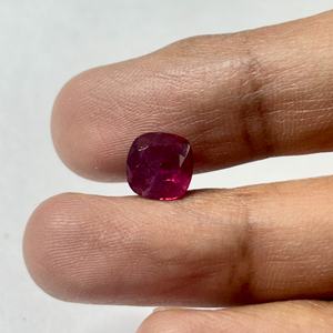 Rubí Cultivado en Laboratorio, Forma Cojín, Sintético, Facetado, Color Rojo Intenso, Piedras Preciosas Sueltas para Joyería, de 4mm a 12mm, Cristal Creado - Product Image 1