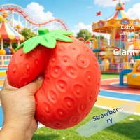 Riesiger TPR-Quetsch-Hai mit Blaubeeren und Bananen, langsam rückfederndes Quetschspielzeug, Partygeschenk, Stressabbau-Spielzeug, Feiertags- und Dekompressionsspielzeug